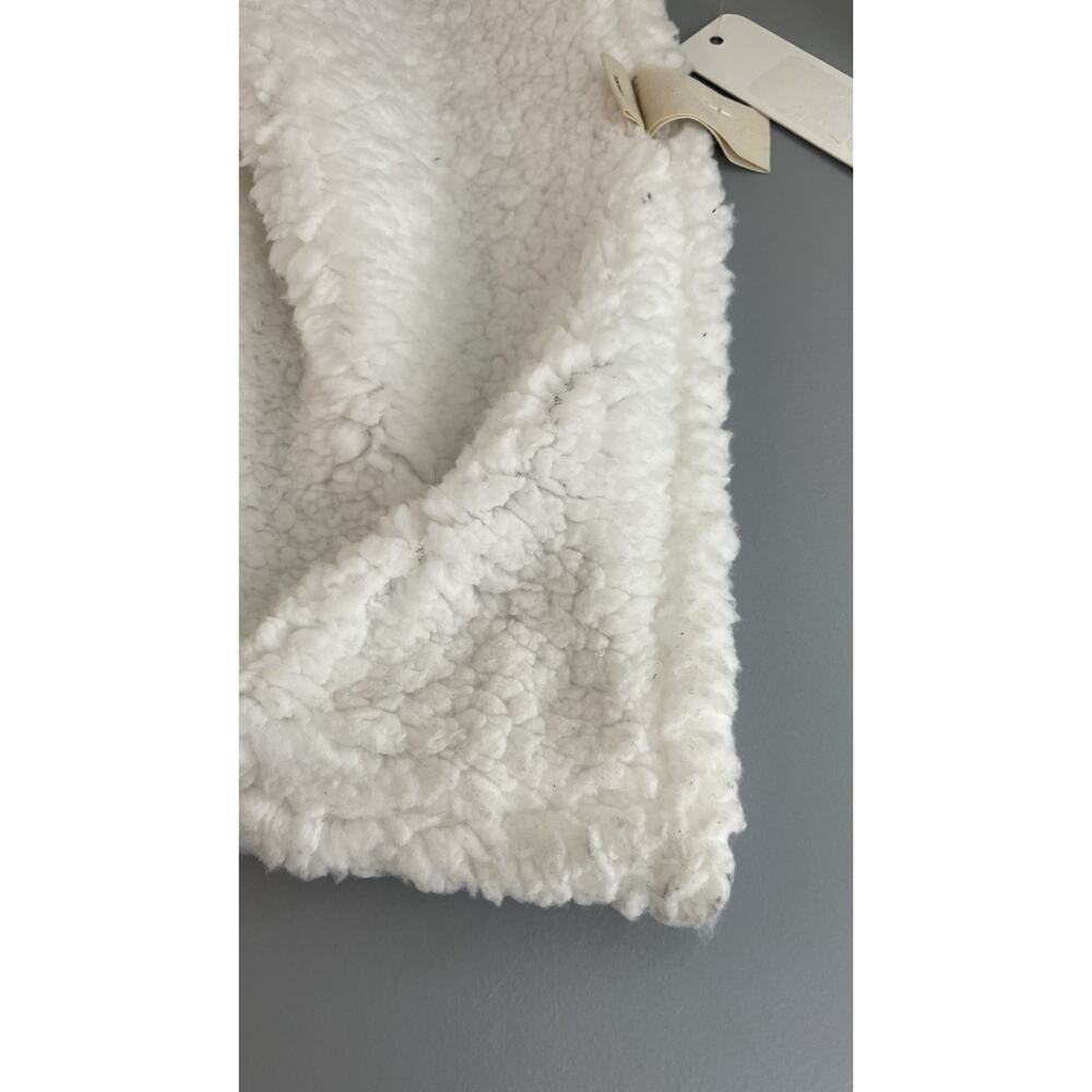 NWT $ 99.95 Soft Surroundings Taupe Plaid Wearable Throw Sherpa Poncho One Size - Picture 11 of 16